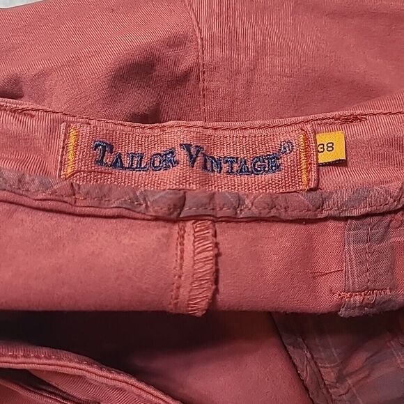 Tailor Vintage 24/7 Smart Chino Shorts Mens 38 Red Comfort MSRP $88 Flaw - Picture 8 of 13